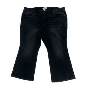 Lane Bryant Black Mid Rise Essential Stretch Girlfriend Jeans Size 24 Women’s